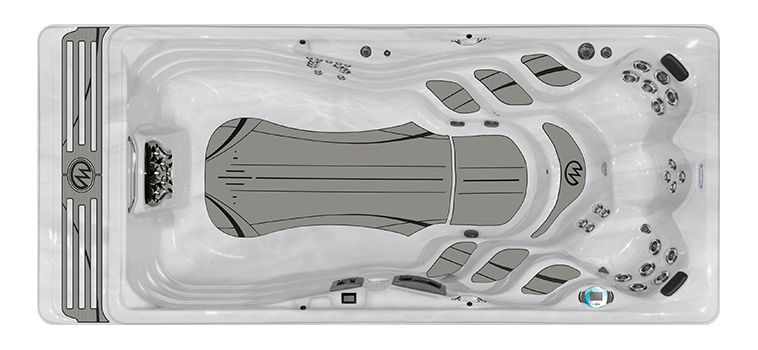 Elite performance H2X Swimspa by Master Spas the Challenger 18 D downshot